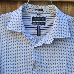 Preppy Cactus Man Ricky Singh Mens XXL Tech Stretch Medallion Shirt Short Sleeve